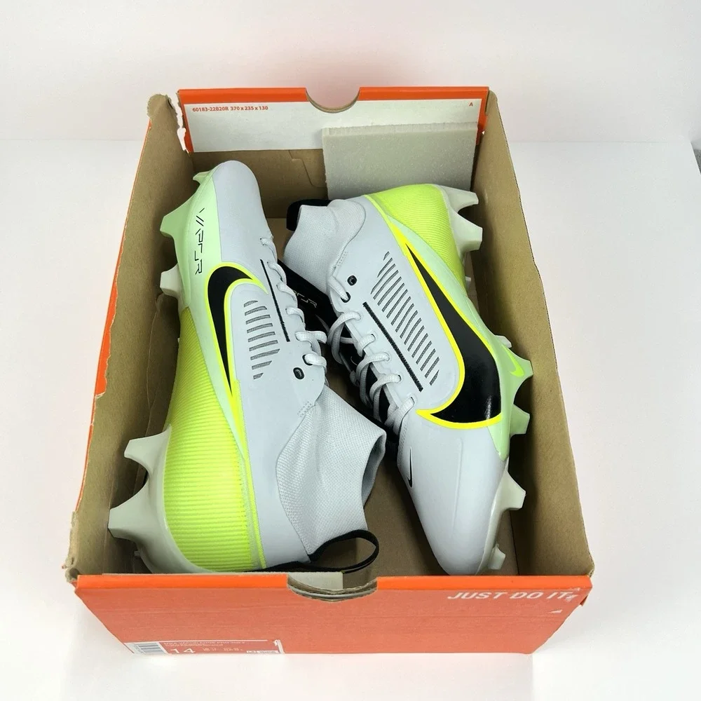 Nike Vapor Edge Pro 360 2 Football Cleats Platinum Green nby DA5456-004 Mens 14